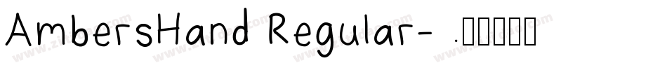 AmbersHand Regular字体转换